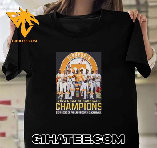 Quality Tennessee Volunteers 2024 NCAA Baseball Champions Signature T-Shirt