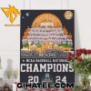 Quality Tennessee Volunteers NCAA Baseball National Champions 2024 Team Player Poster Canvas