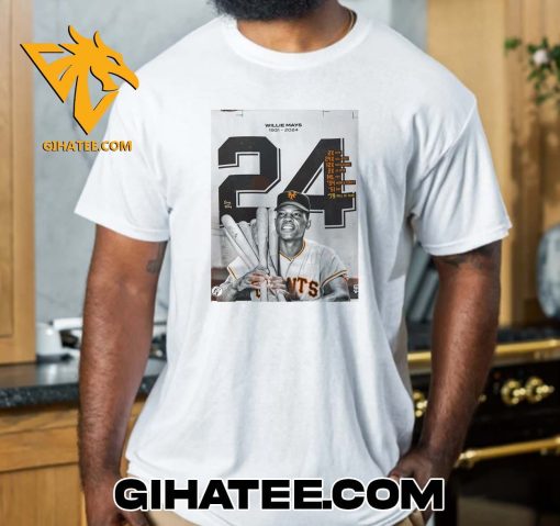 RIP to the GOAT Willie Mays 1931 – 2024 Thank You For The Memories T-Shirt