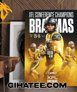 San Antonio Brahmas Champs 2024 XFL Conference Championship Poster Canvas