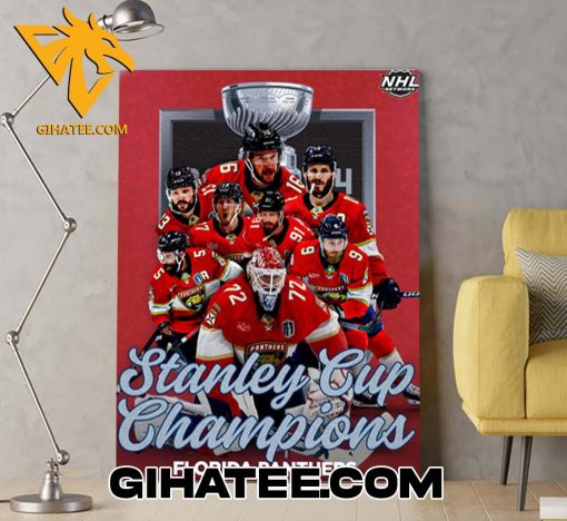 THE FLORIDA PANTHERS ARE YOUR STANLEY CUP CHAMPIONS POSTER CANVAS