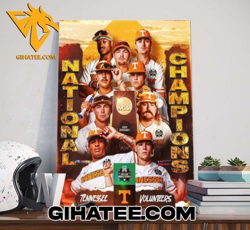 Tennessee Volunteers Baseball 2024 NCAA MCWS National Champions Poster Canvas