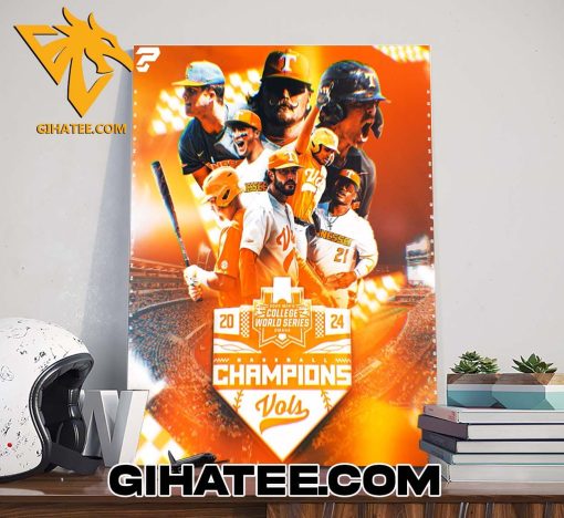 Welcome To 2024 Mens College World Series Champions Tennessee Volunteers Poster Canvas