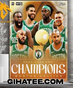 Welcome To Champs Boston Celtics 2024 NBA Championship Poster Canvas