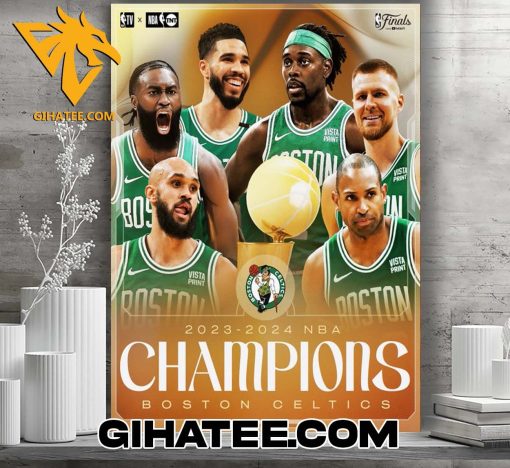 Welcome To Champs Boston Celtics 2024 NBA Championship Poster Canvas