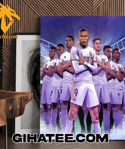 Welcome To Real Madrid Is Kylian Mbappe Official Poster Canvas