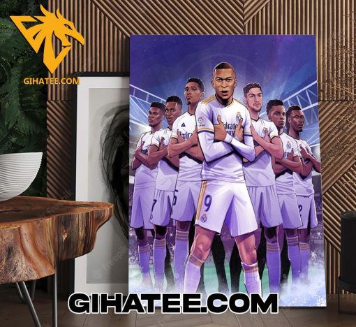 Welcome To Real Madrid Is Kylian Mbappe Official Poster Canvas