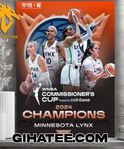 Welcome To WNBA Commissioners Cup Champions 2024 Minnesota Lynx Poster Canvas