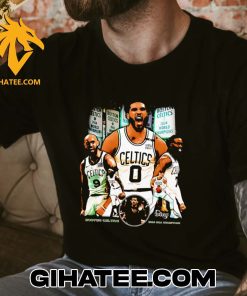 Jayson Tatum Wearing Boston Celtics Team 2024 Champions T-Shirt