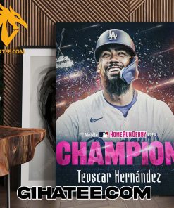 The Home Run Derby King Teoscar Hernandez Champions 2024 Poster Canvas