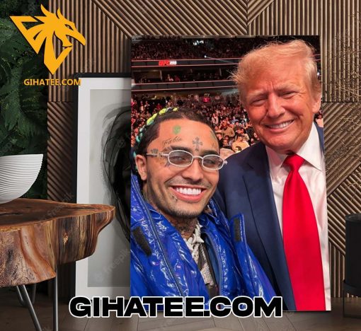 Rapper Lil Pump And Donald Trump Poster Canvas